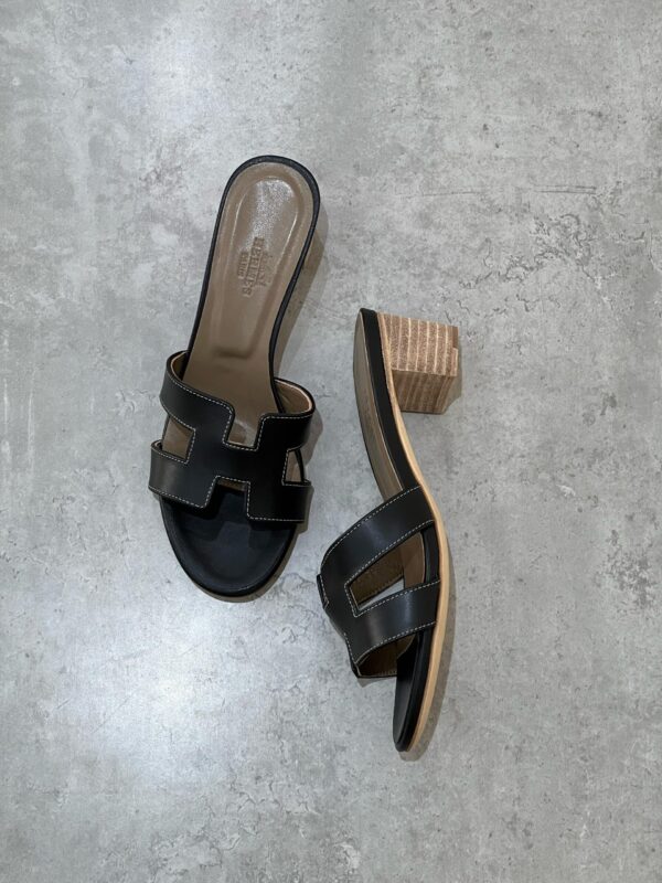 Hermes Oran Slippers With Heels - Image 3
